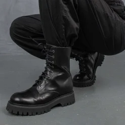 Anchor Black Military Lace Up Boots<KOI footwear