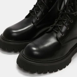 Anchor Black Military Lace Up Boots<KOI footwear