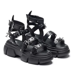 A Raining Vengeance Charm Platform Sandals<KOI footwear Hot