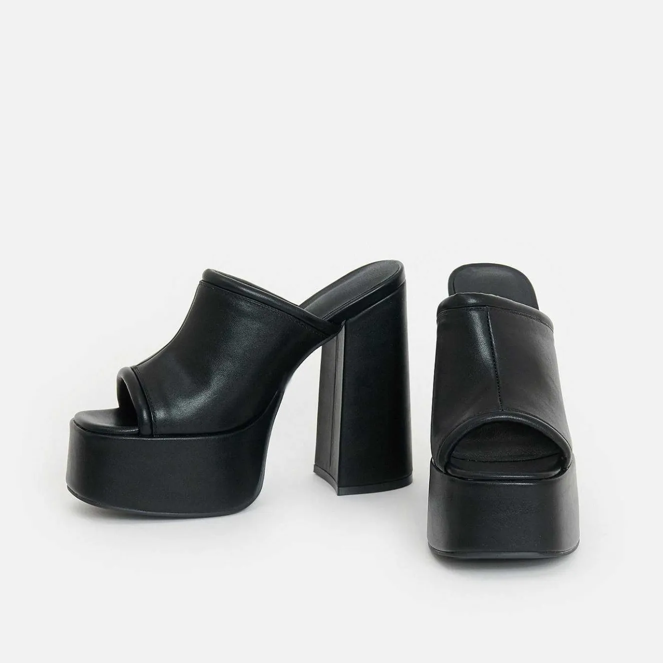 Balsa Black Heeled Mules<KOI footwear Hot