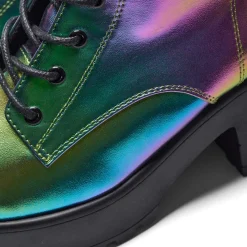 Bismuth Platform Military Boots - Rainbow<KOI footwear