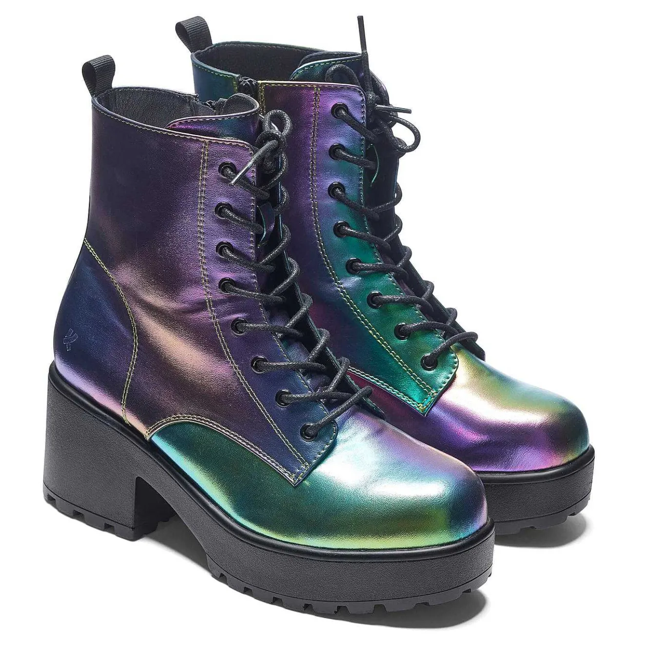 Bismuth Platform Military Boots - Rainbow<KOI footwear