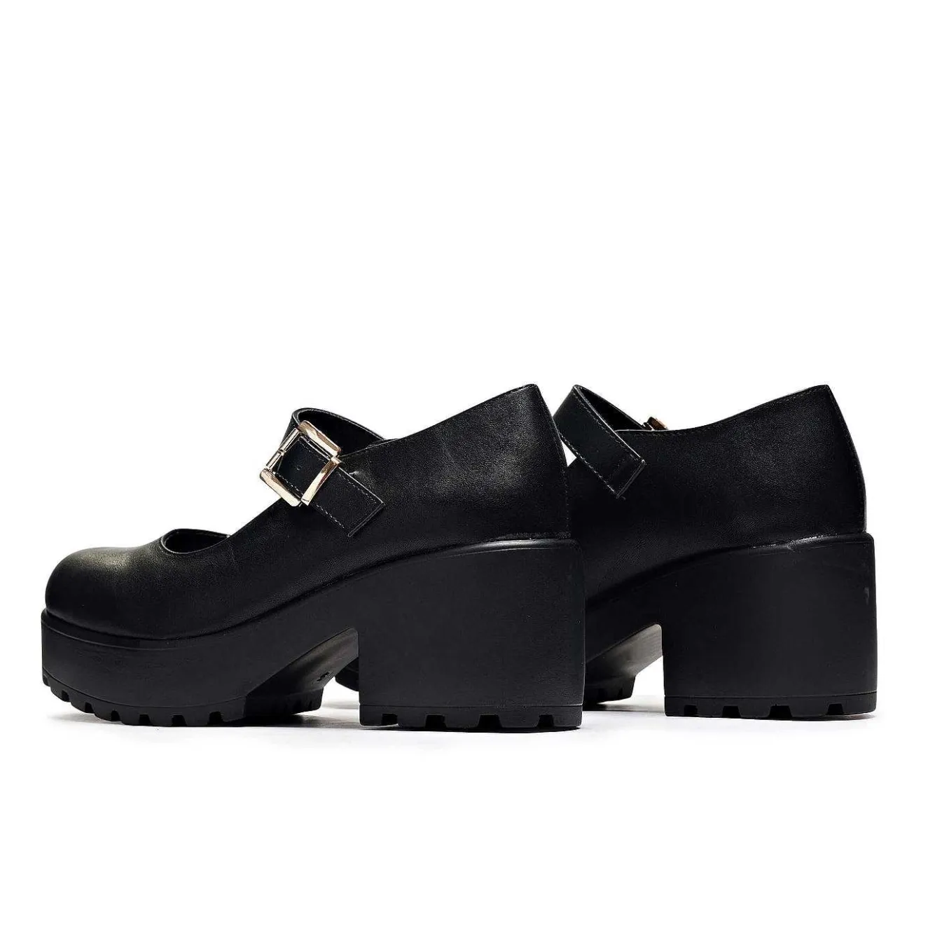 Black Chunky Platform Mary Jane Shoes<KOI footwear