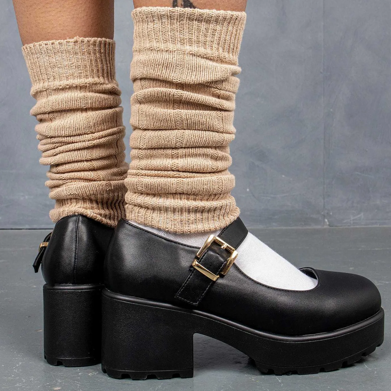 Black Chunky Platform Mary Jane Shoes<KOI footwear