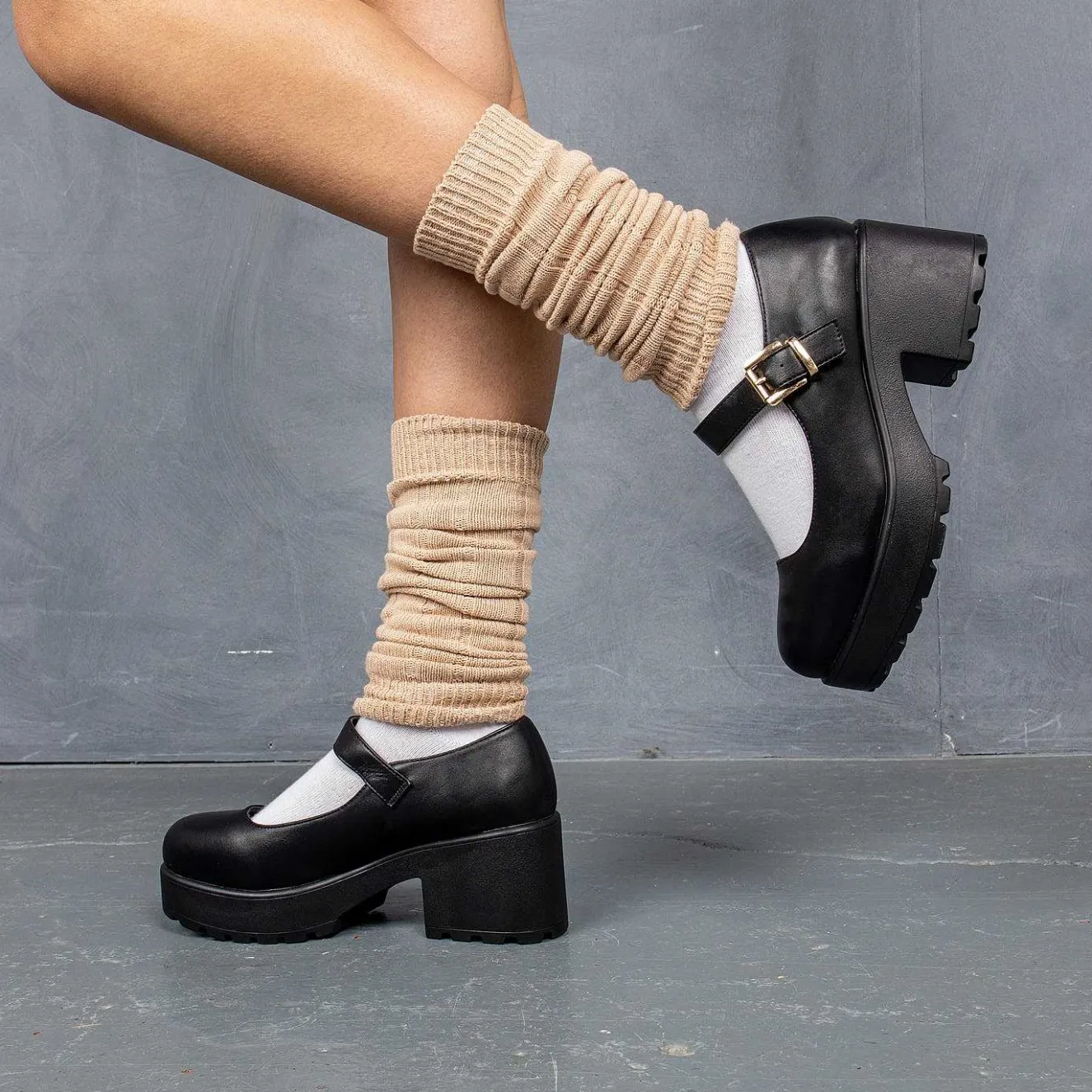 Black Chunky Platform Mary Jane Shoes<KOI footwear