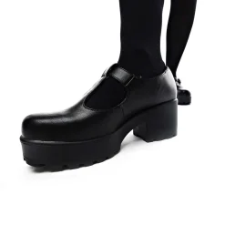 Black Chunky Platform Mary Jane Shoes<KOI footwear Online