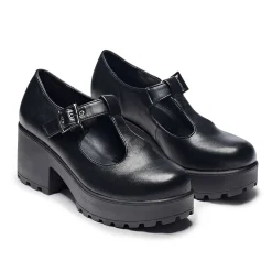 Black Chunky Platform Mary Jane Shoes<KOI footwear Online