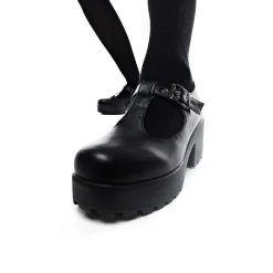 Black Chunky Platform Mary Jane Shoes<KOI footwear Online