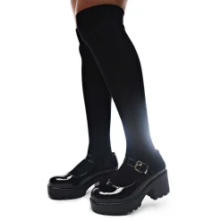 Black Chunky Platform Mary Jane Shoes<KOI footwear Best