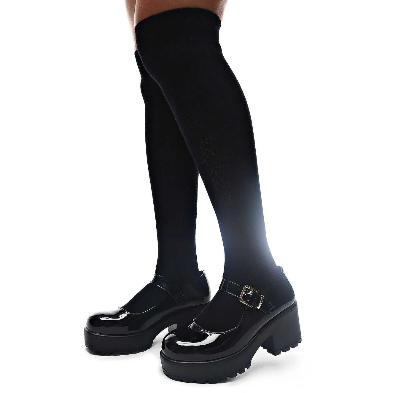 Black Chunky Platform Mary Jane Shoes<KOI footwear Best