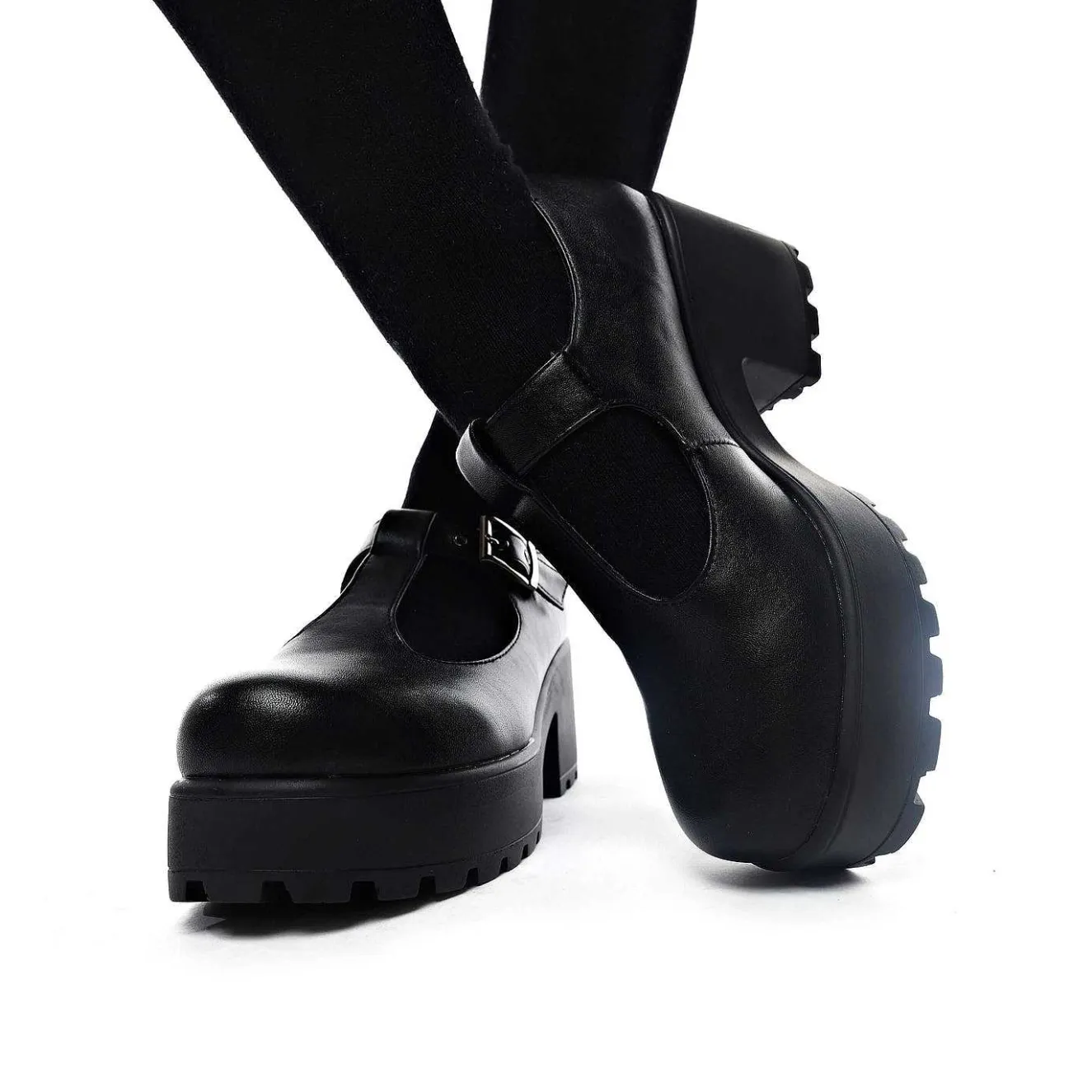 Black Chunky Platform Mary Jane Shoes<KOI footwear Best