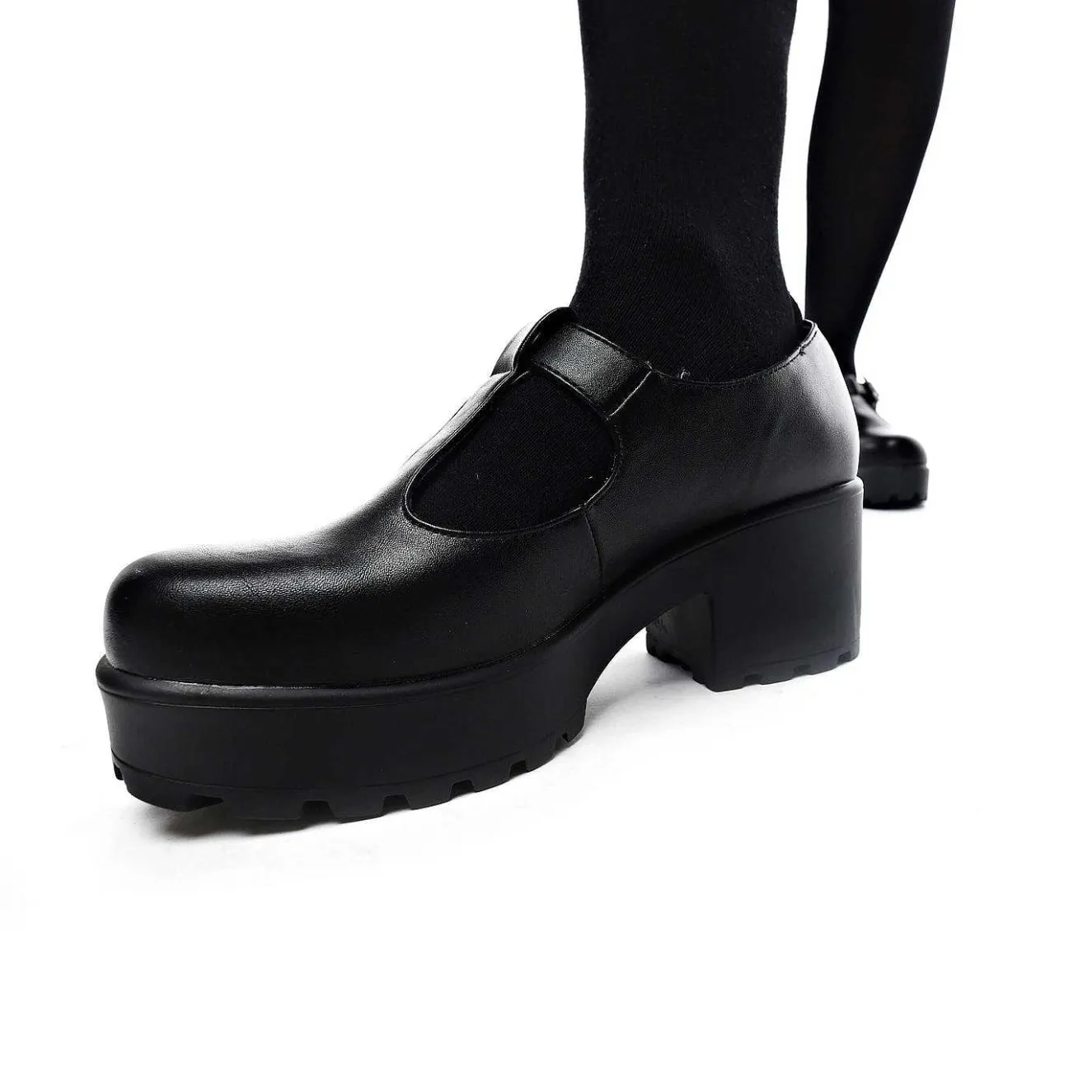 Black Chunky Platform Mary Jane Shoes<KOI footwear Best