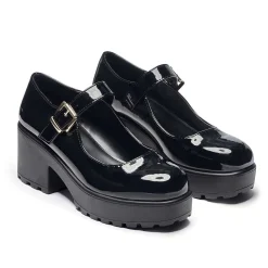 Black Chunky Platform Mary Jane Shoes<KOI footwear Discount