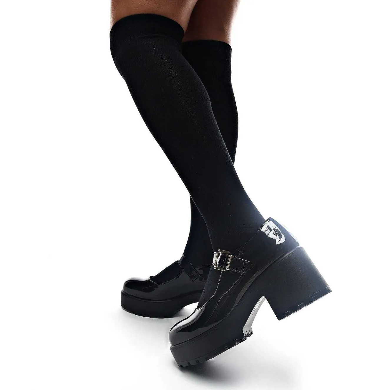 Black Chunky Platform Mary Jane Shoes<KOI footwear Discount