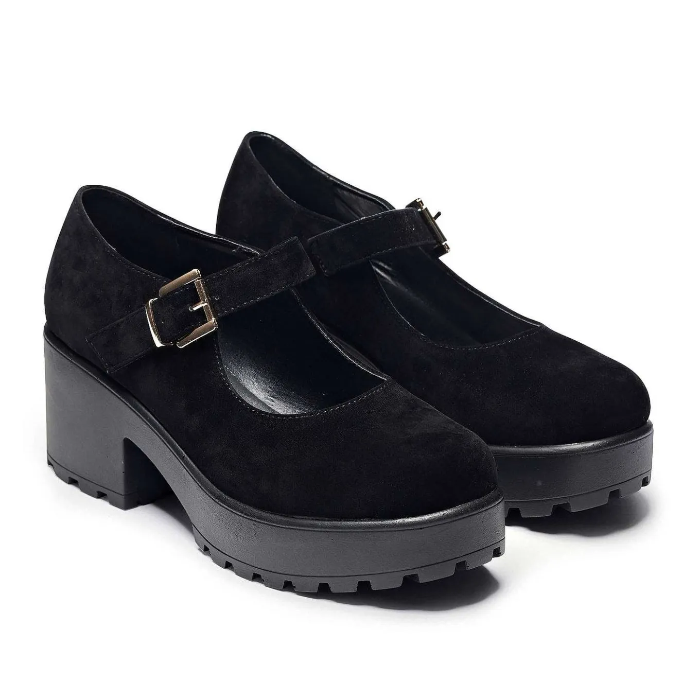 Black Chunky Platform Mary Jane Shoes<KOI footwear Outlet