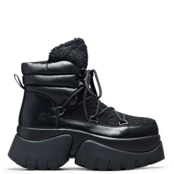 Black Fluffy Vilun Winter Boots |<KOI footwear