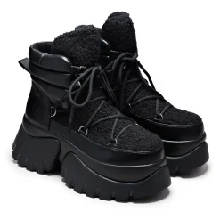 Black Fluffy Vilun Winter Boots |<KOI footwear