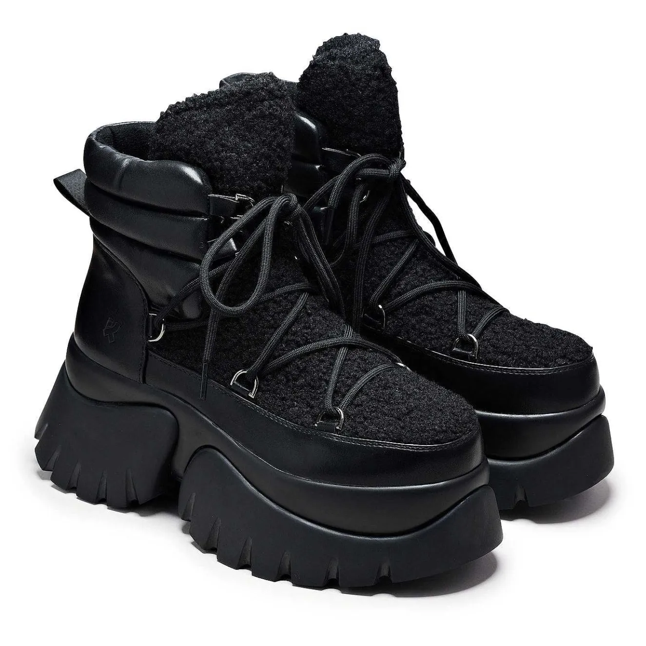 Black Fluffy Vilun Winter Boots |<KOI footwear