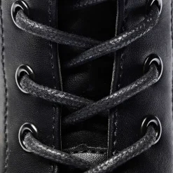 Black Leather Chunky Platform Military Boots In Size 10<KOI footwear Online