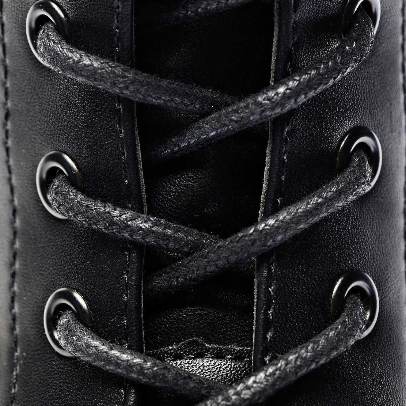 Black Leather Chunky Platform Military Boots In Size 10<KOI footwear Online
