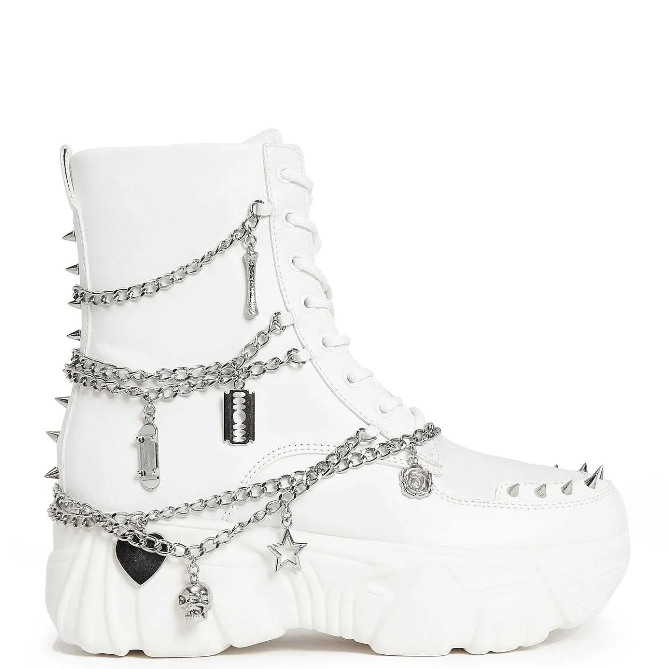 Boned Catch White Mystic Charm Boots<KOI footwear Sale