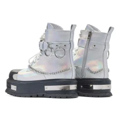 Borin Hardware Platform Boots - Silver Hologram<KOI footwear Discount