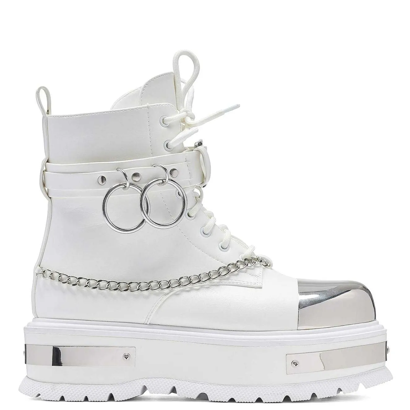 Borin Hardware Platform Boots - White<KOI footwear Clearance