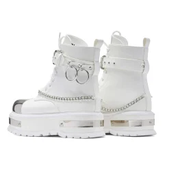 Borin Hardware Platform Boots - White<KOI footwear Clearance