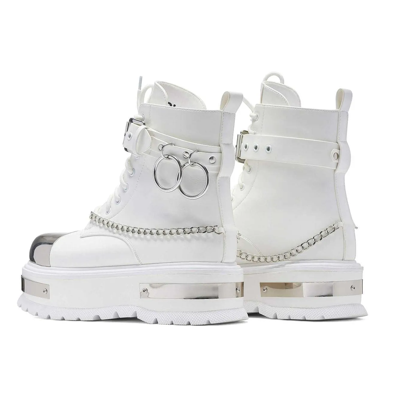 Borin Hardware Platform Boots - White<KOI footwear Clearance