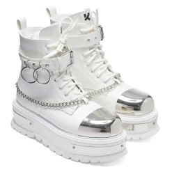 Borin Hardware Platform Boots - White<KOI footwear Clearance
