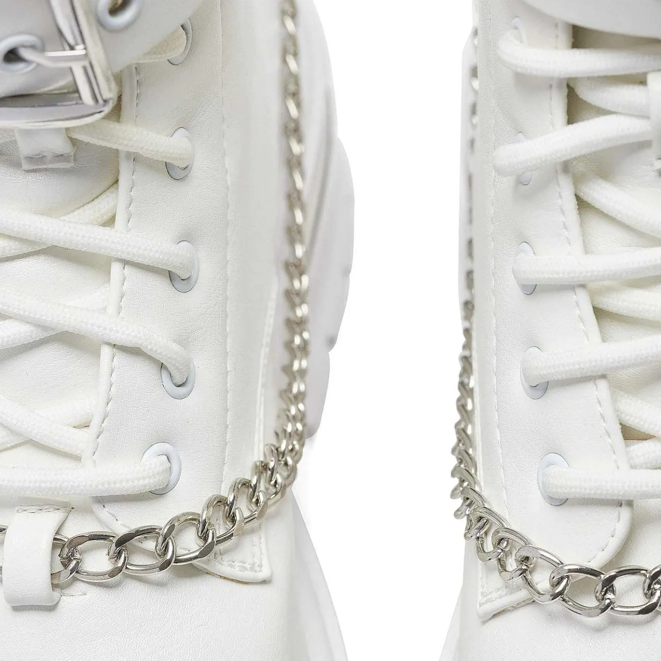 Borin Hardware Platform Boots - White<KOI footwear Clearance