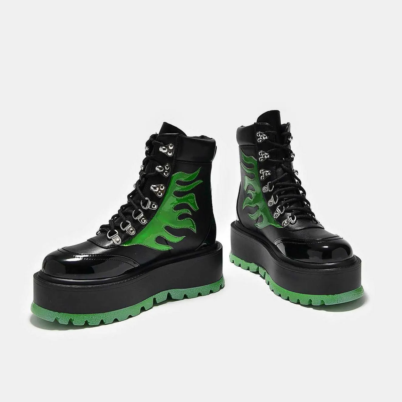 Cha Cha Cha Hologram Flame Boots<KOI footwear