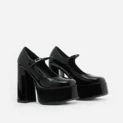 Darkbloom Black Patent Platform Heels<KOI footwear Discount