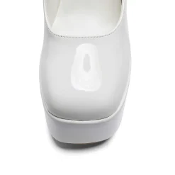 Darkbloom White Patent Platform Heels<KOI footwear Best