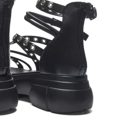 Dark Writings Strappy Chunky Sandals - Black<KOI footwear Sale