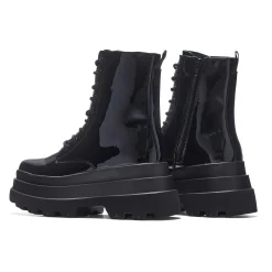 Deathwatch Trident Patent Platform Boots<KOI footwear Online