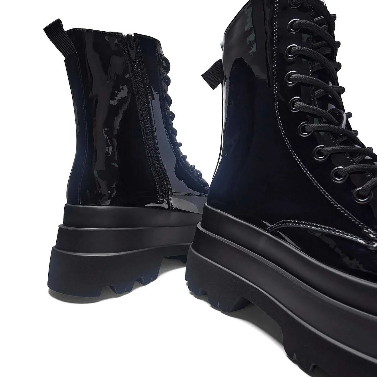 Deathwatch Trident Patent Platform Boots<KOI footwear Online