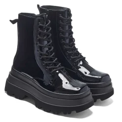 Deathwatch Trident Patent Platform Boots<KOI footwear Online