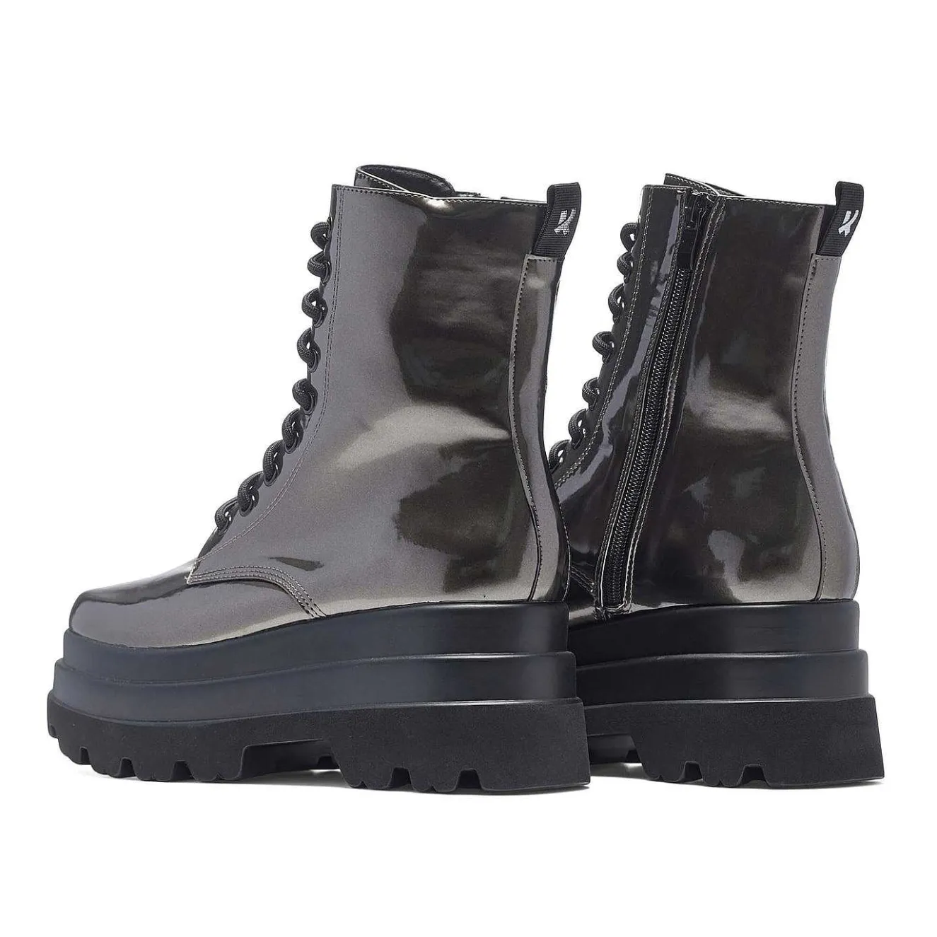 Deathwatch Trident Platform Boots - Static Grey<KOI footwear Hot