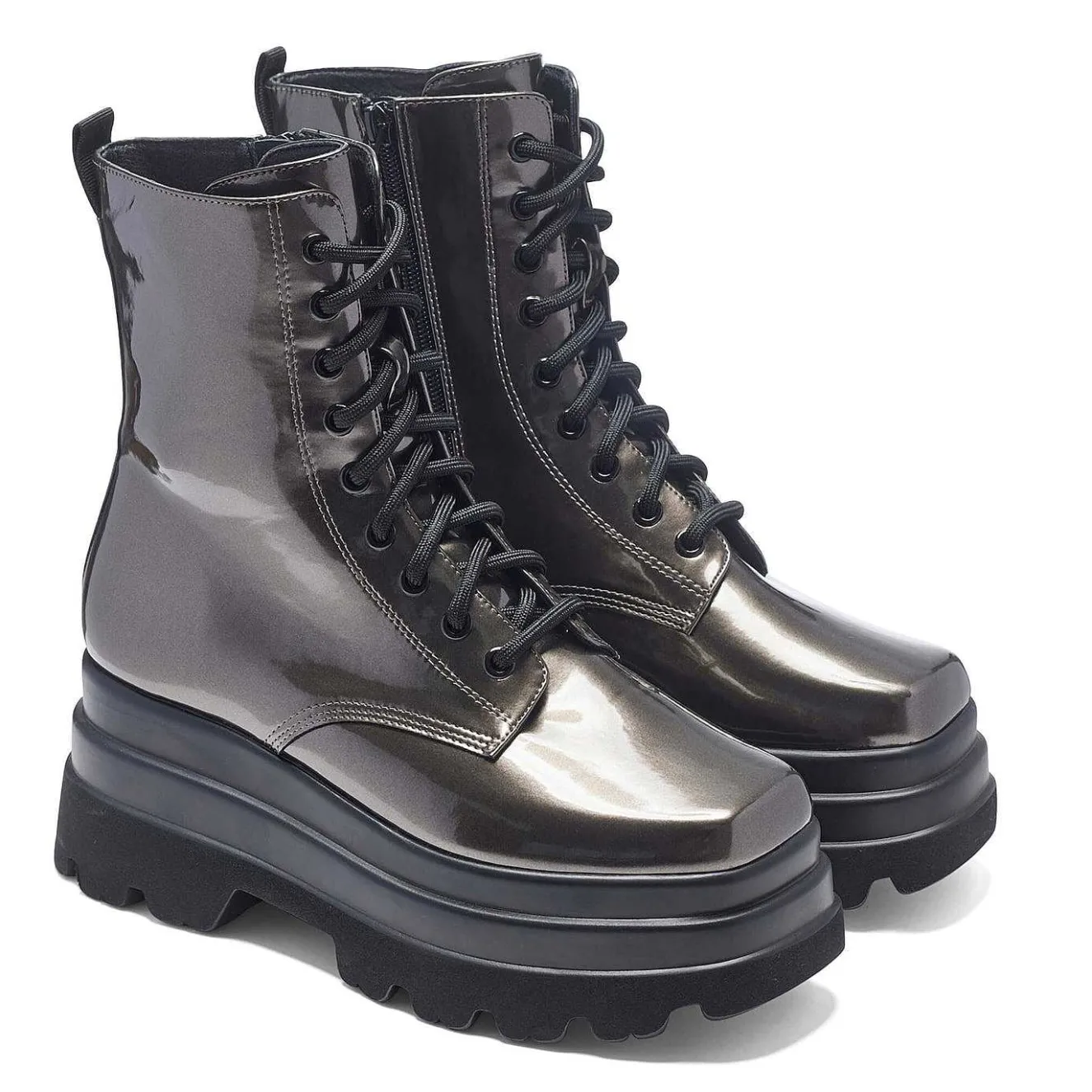 Deathwatch Trident Platform Boots - Static Grey<KOI footwear Hot