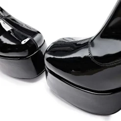 Delano Men'S Black Patent Platform Heeled Boots<KOI footwear Outlet