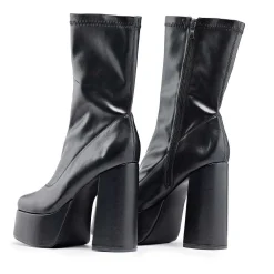 Delano Men'S Black Platform Heeled Boots<KOI footwear Outlet