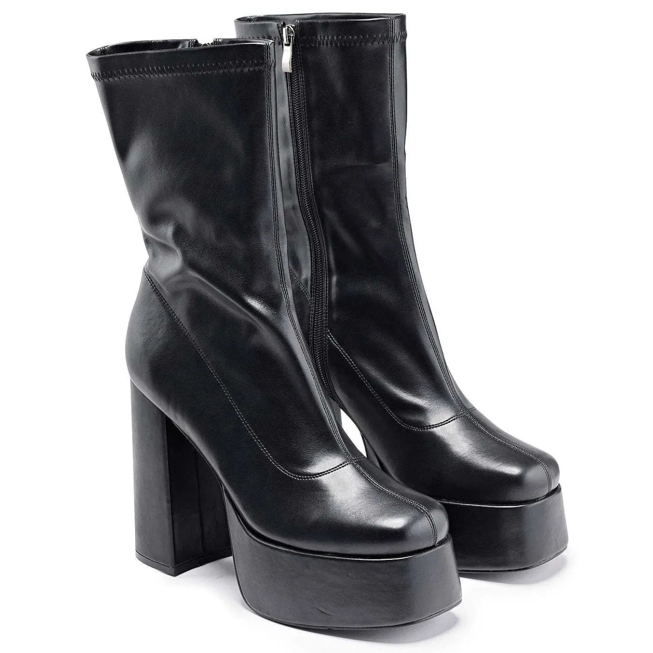 Delano Men'S Black Platform Heeled Boots<KOI footwear Outlet