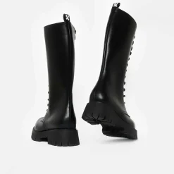 Deltora Black Lace Up Long Boots<KOI footwear