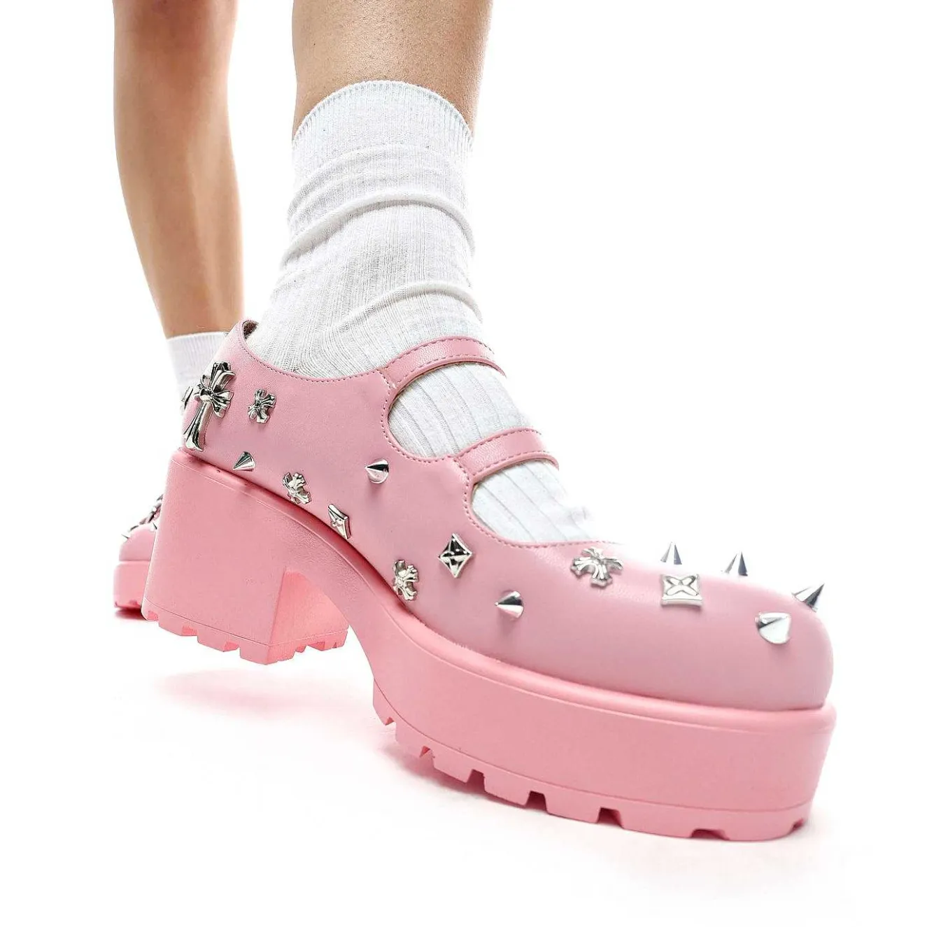 Devil Blushes Double Strap Mary Jane Shoes<KOI footwear Sale