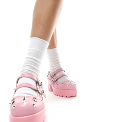 Devil Blushes Double Strap Mary Jane Shoes<KOI footwear Sale