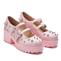 Devil Blushes Double Strap Mary Jane Shoes<KOI footwear Sale