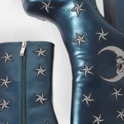 Dreams Of Mooncraft Teal Heeled Boots<KOI footwear New