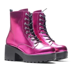 Fuschia Haze Military Platform Boots | Women'S Boots |<KOI footwear Outlet