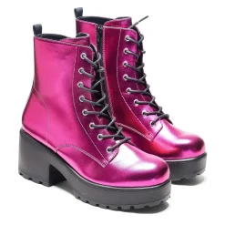 Fuschia Haze Military Platform Boots | Women'S Boots |<KOI footwear Outlet